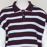 Gestreiftes Poloshirt dark brown