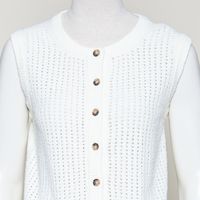 ärmellose Cardigan slim offwhite