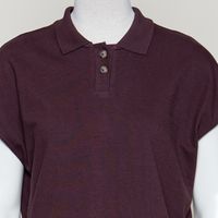 Poloshirt wide burnt aubergine