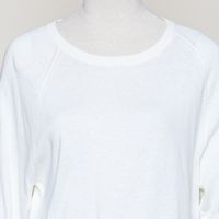 blended Kurzarm-Pullover relaxed offwhite