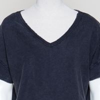 oversized V-Neck Shirt-vintage black
