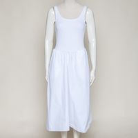 2 Fabric Dress-White