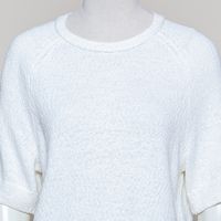 Kurzarm-Pullover regular offwhite