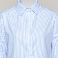 Striped cropped Shirt-Bluse blau/weiss gestreift