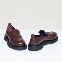 brauner Loafer Glattleder