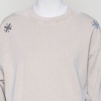 washed sweatshirt embroiedery doeskin
