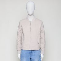 quilted reversible bomber beige