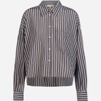 Perlina Longsleeve Poplin Striped coffee
