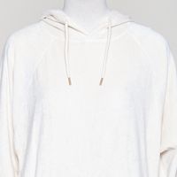 Hoodie frottee cream