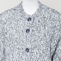 Strickjacke offwhite black meliert