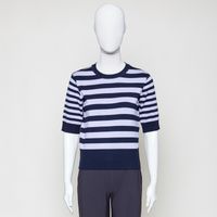 kurzarmpullover gestreift