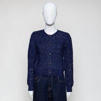 Strickjacke m Glitzer