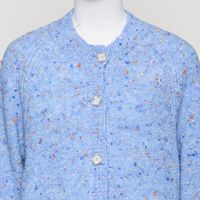 Cardigan hellblau bunt meliert