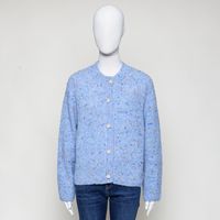 Cardigan hellblau bunt meliert