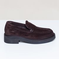 leather working loafer dark earth
