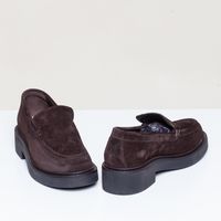 leather working loafer dark earth