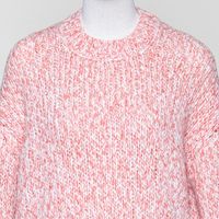 Strickpulli orange meliert