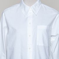 Oxford-Bluse cropped weiss