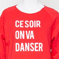 Sweater print tomato/white