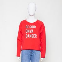 Sweater print tomato/white