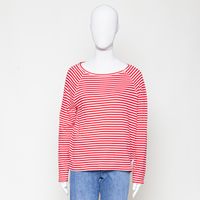 gestreiftes lonsleeve relaxed light red