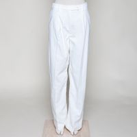 Hose mit Bundfalte GOTS offwhite