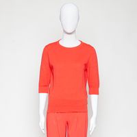 Halbarmpullover GOTS rot