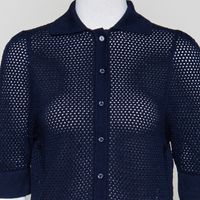 Strickjacke kurzarm midnight