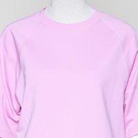 GOTS Organic DfC Kurzarm-Sweat relaxed pale bubblegum