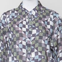 grafisch gemusterte Bluse 
