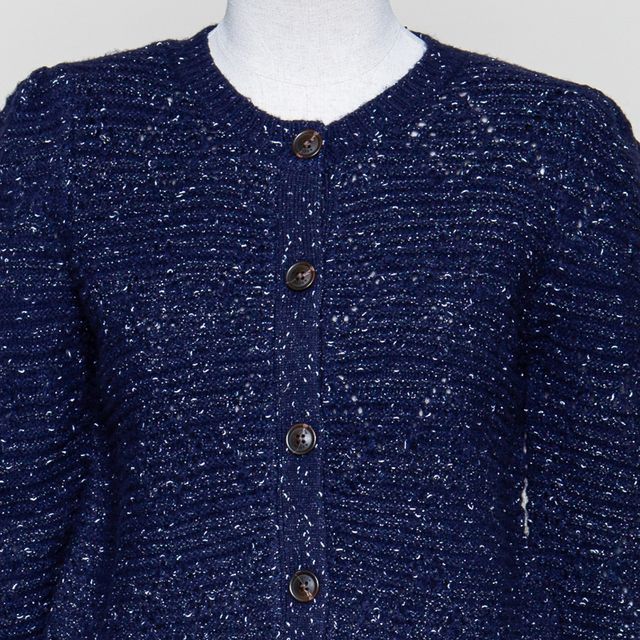 Strickjacke m Glitzer