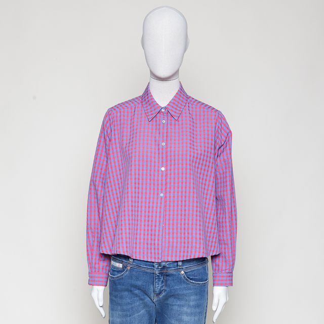 Lana blouse poppy red