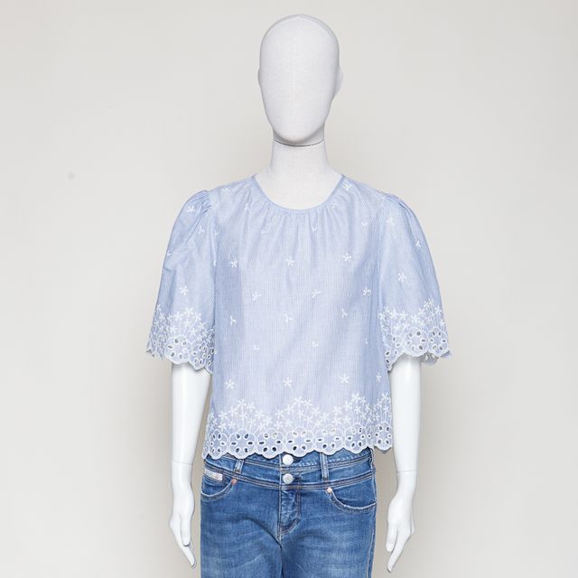 Lazare blouse blue stripes