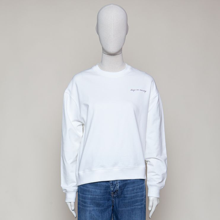 Sweatshirt oversized silky white