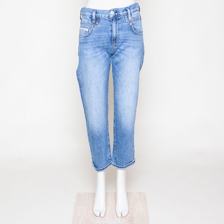 Breezy cropped Denim light blue