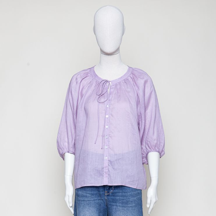 Magnolia blouse, fliederfarb. Bluse mit Schnürung