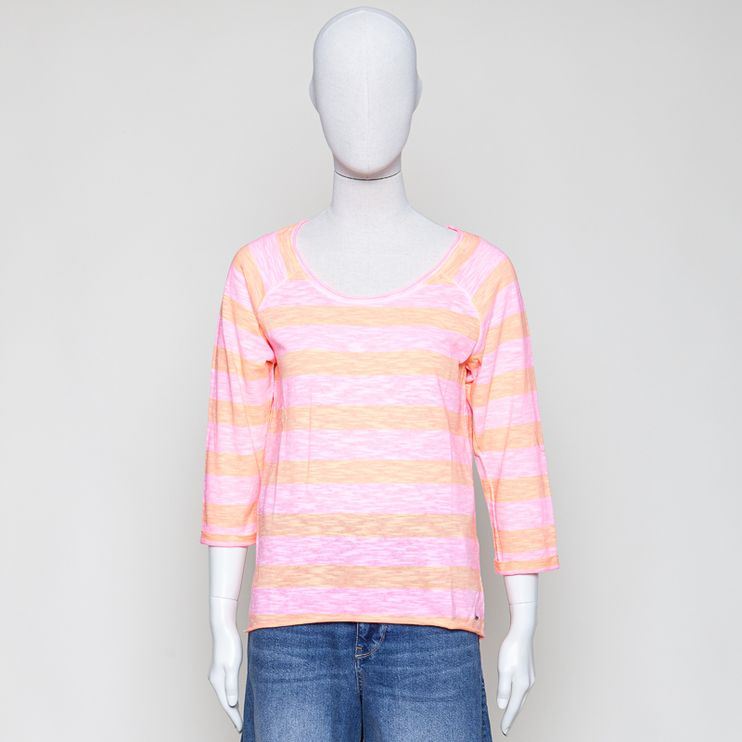 Angelika Jersey Flame Striped neon pink