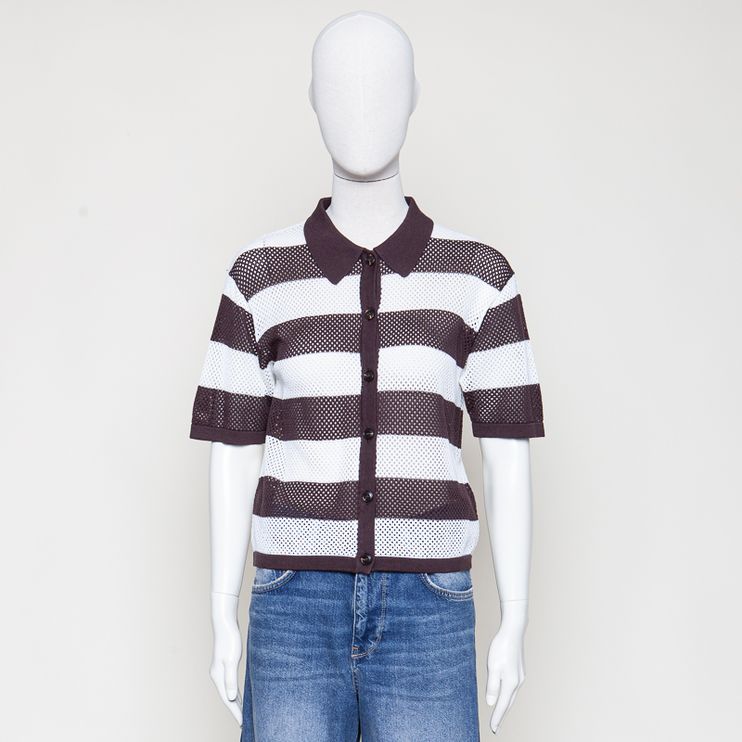 Maralou Short Sleeve Knit Cotton Mix gestreift