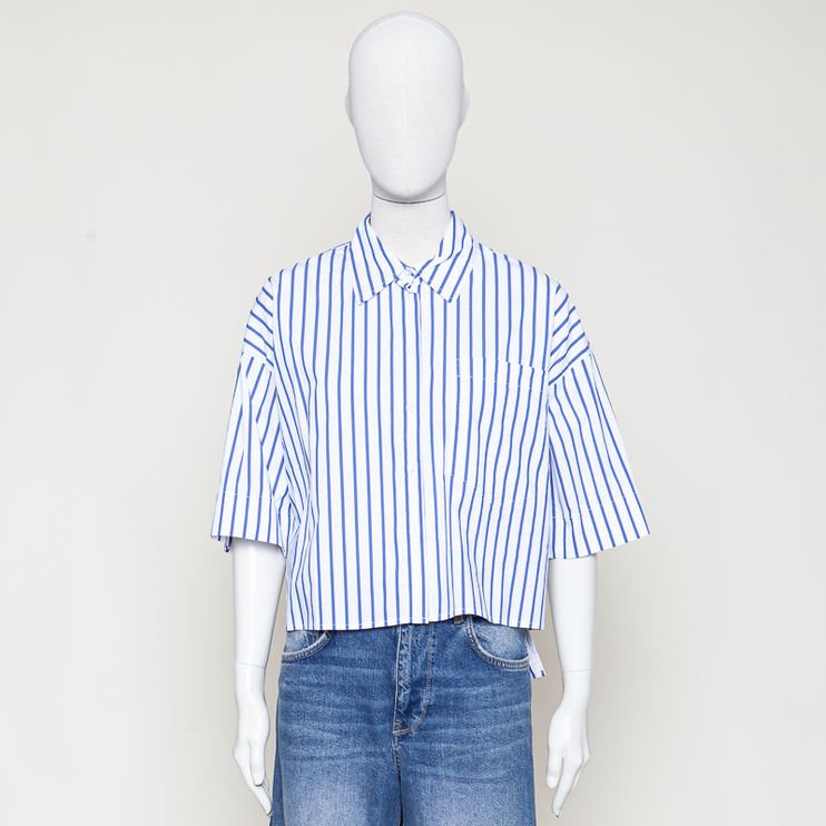 Perlina Poplin Striped blau/weiss gestreift