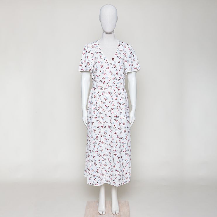 OCS Blended Printkleid, beige-geblümt