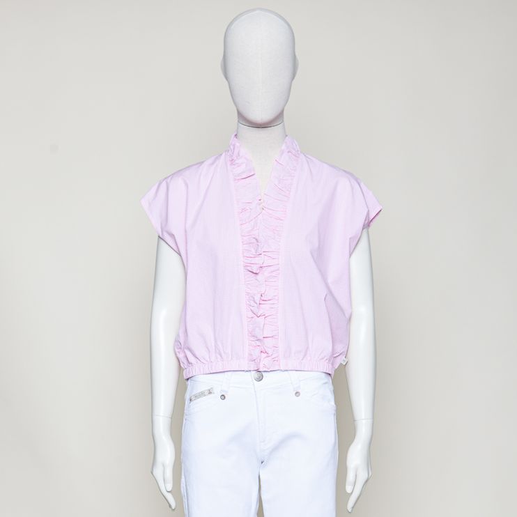 Cathina Sleeveless Poplin checked rosa