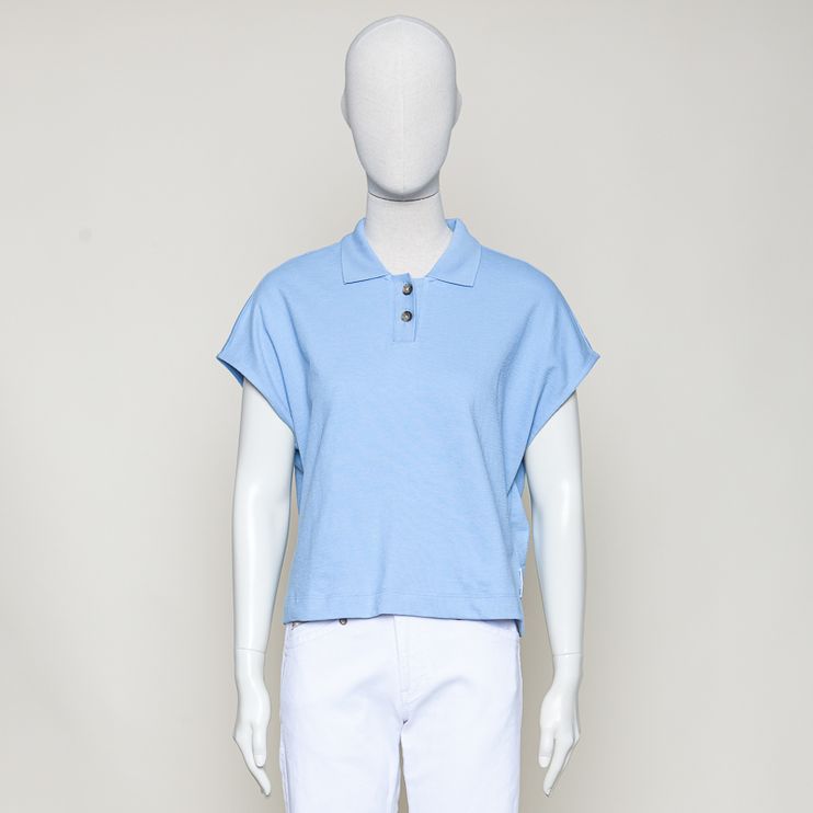 Poloshirt wide medium blue