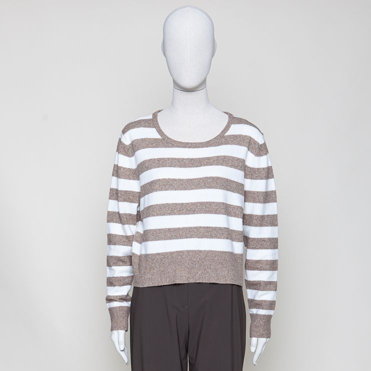 Jumper stripe brown/ecru