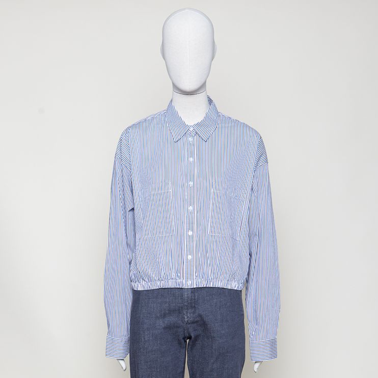 Lynella Poplin Striped blau weiss gestreift