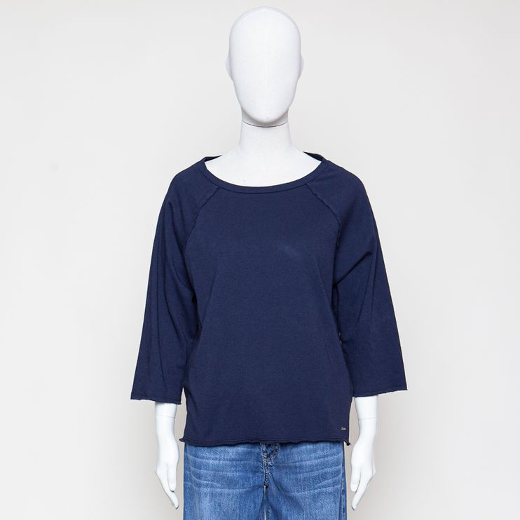 Trisha Jersey Knit Look dunkelblau