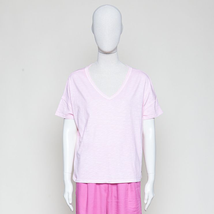 oversized V-Neck Shirt bubblegum