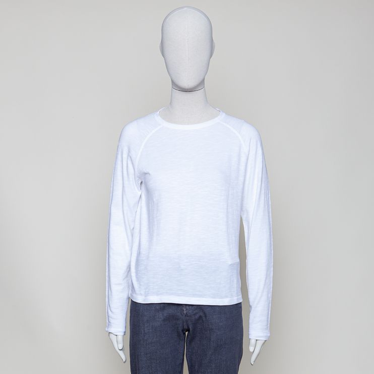 Langarm-Raglanshirt GOTS white