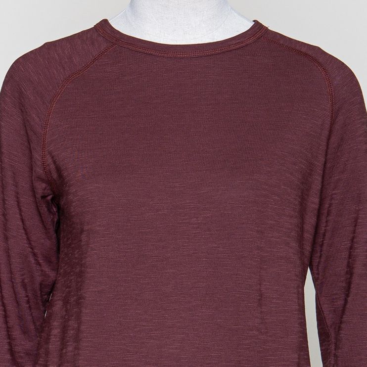 Langarm-Raglanshirt GOTS dunkelbraun