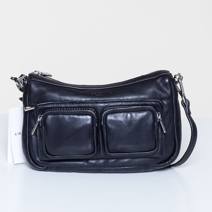 Hobo groß schwarz mit Fronttaschen