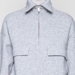 Cotton-Wool Knit Jacket dark honey melange